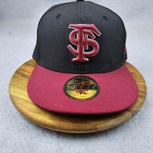 New era florida state seminals 59Fifty  7 3/4 fitted with stickers FSU